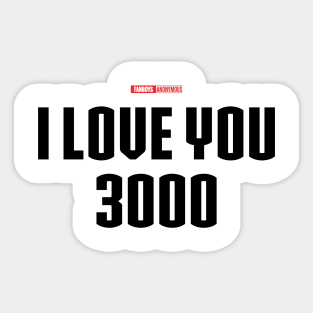 I Love You 3000 v2 (black) Sticker